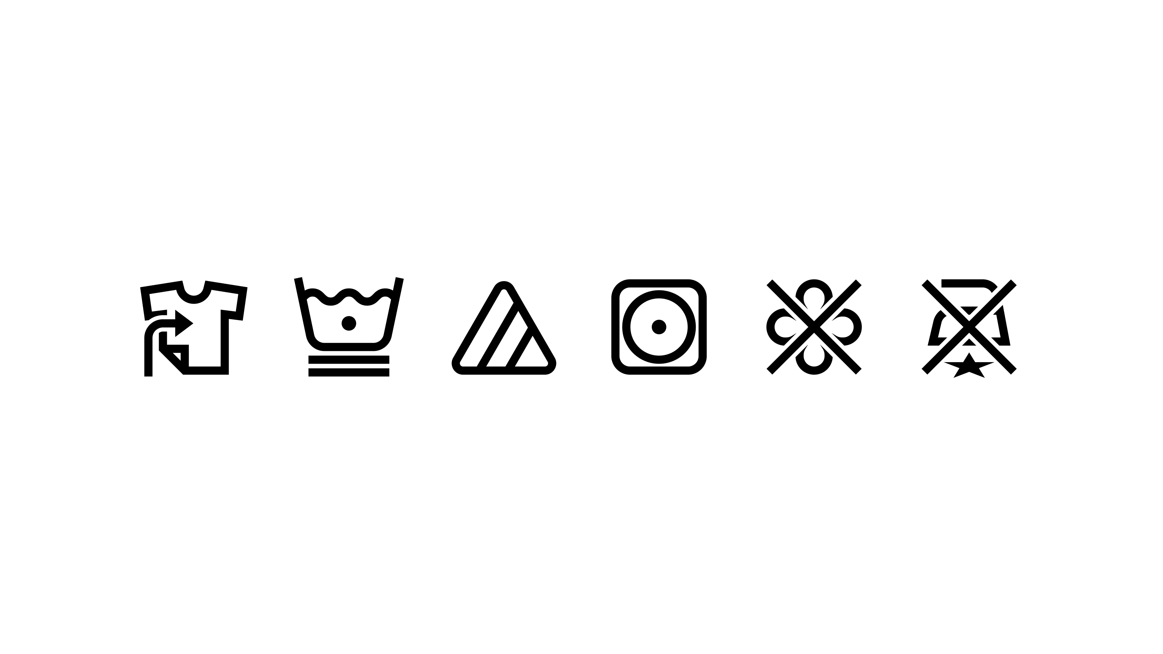 Custom laundry icons designed for Yasoku Publishing.